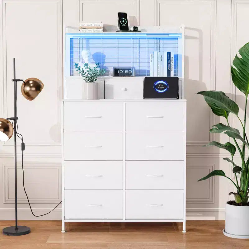 Commode intelligente à 11 tiroirs en tissu, organisateur de rangement industriel avec dispositif anti-basculement pour chambre à coucher, salon, placard