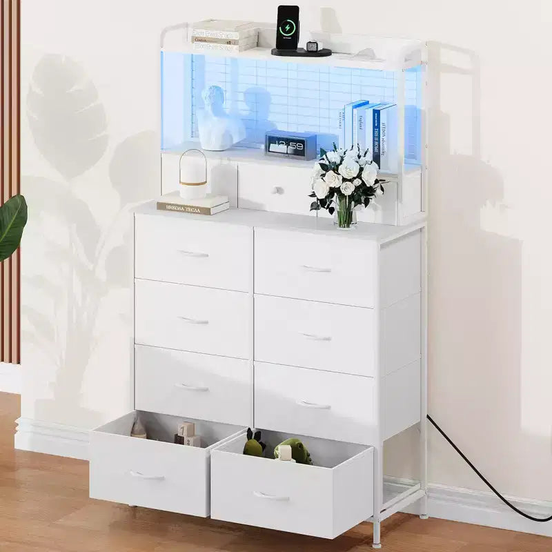 Commode intelligente à 11 tiroirs en tissu, organisateur de rangement industriel avec dispositif anti-basculement pour chambre à coucher, salon, placard