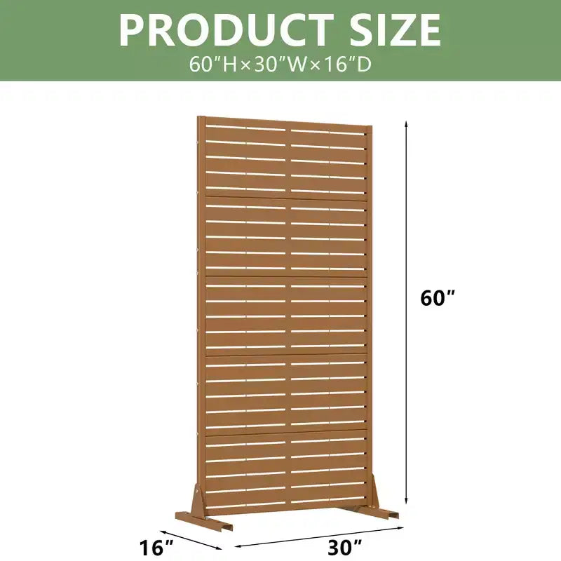 Panneaux de clôture de jardin en métal pour brise-vue extérieur, treillis autoportant pour patio, terrasse, jardin 72 x 35/70/94 po (L), 59 x 30/60 po (H x L)