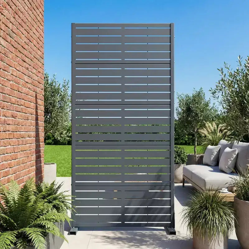 Panneaux de clôture de jardin en métal pour brise-vue extérieur, treillis autoportant pour patio, terrasse, jardin 72 x 35/70/94 po (L), 59 x 30/60 po (H x L)