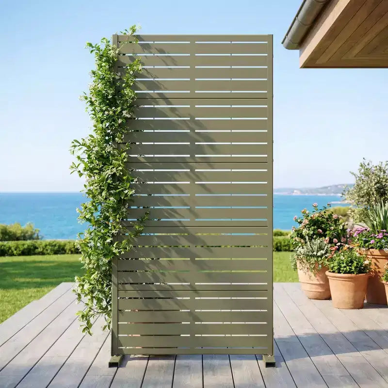 Panneaux de clôture de jardin en métal pour brise-vue extérieur, treillis autoportant pour patio, terrasse, jardin 72 x 35/70/94 po (L), 59 x 30/60 po (H x L)