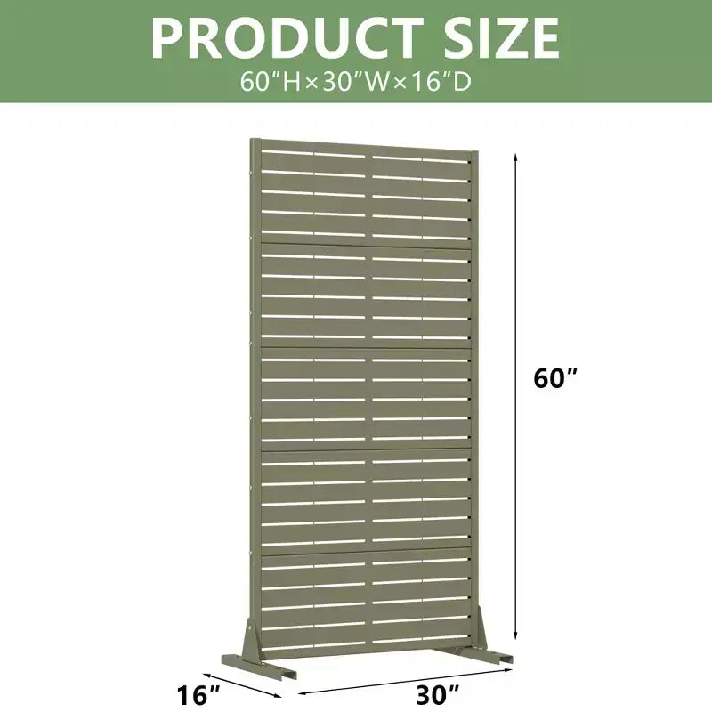 Panneaux de clôture de jardin en métal pour brise-vue extérieur, treillis autoportant pour patio, terrasse, jardin 72 x 35/70/94 po (L), 59 x 30/60 po (H x L)
