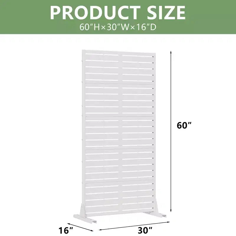 Panneaux de clôture de jardin en métal pour brise-vue extérieur, treillis autoportant pour patio, terrasse, jardin 72 x 35/70/94 po (L), 59 x 30/60 po (H x L)