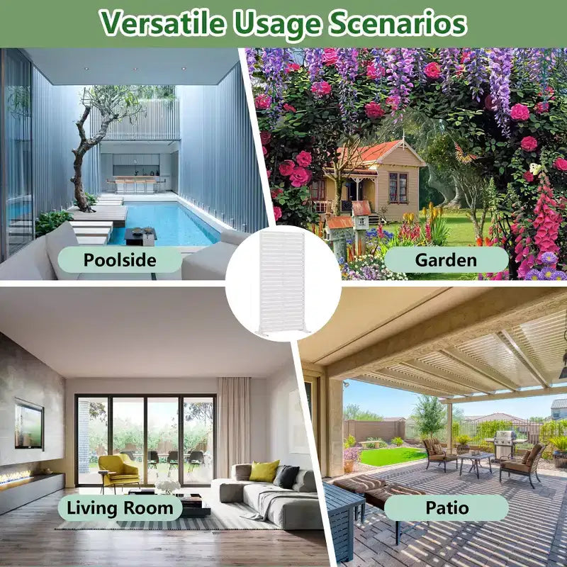 Panneaux de clôture de jardin en métal pour brise-vue extérieur, treillis autoportant pour patio, terrasse, jardin 72 x 35/70/94 po (L), 59 x 30/60 po (H x L)