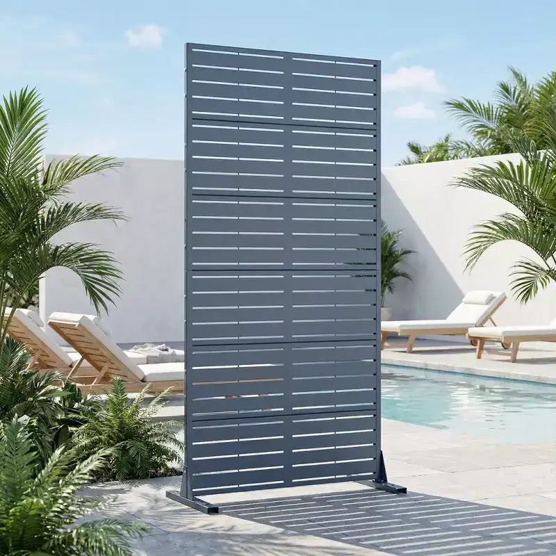 Panneaux de clôture de jardin en métal pour brise-vue extérieur, treillis autoportant pour patio, terrasse, jardin 72 x 35/70/94 po (L), 59 x 30/60 po (H x L)
