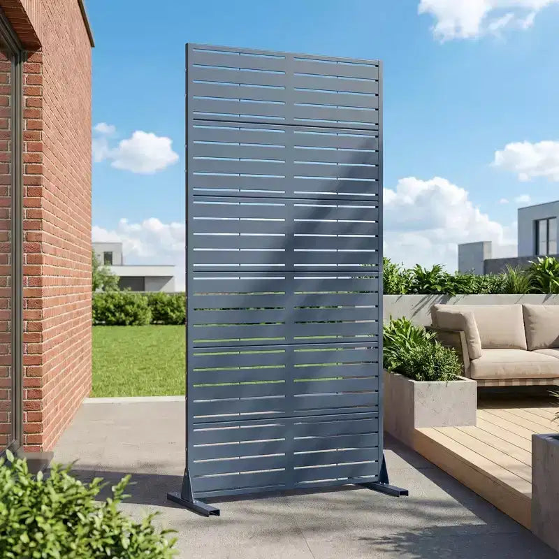 Panneaux de clôture de jardin en métal pour brise-vue extérieur, treillis autoportant pour patio, terrasse, jardin 72 x 35/70/94 po (L), 59 x 30/60 po (H x L)