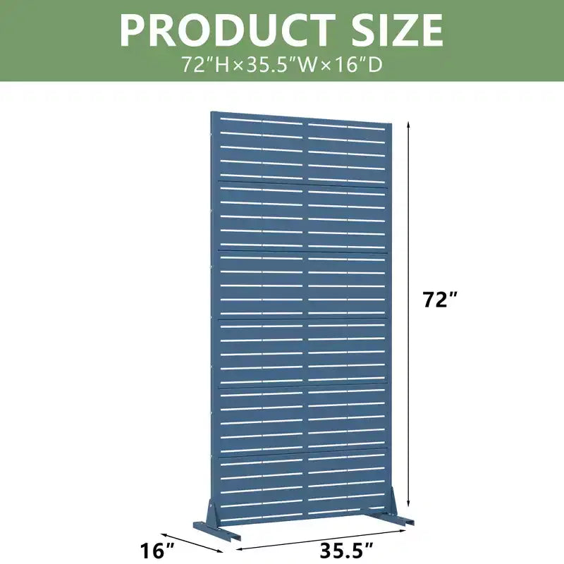 Panneaux de clôture de jardin en métal pour brise-vue extérieur, treillis autoportant pour patio, terrasse, jardin 72 x 35/70/94 po (L), 59 x 30/60 po (H x L)