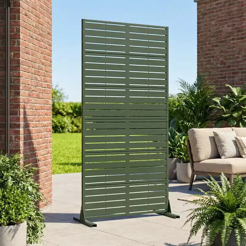 Panneaux de clôture de jardin en métal pour brise-vue extérieur, treillis autoportant pour patio, terrasse, jardin 72 x 35/70/94 po (L), 59 x 30/60 po (H x L)