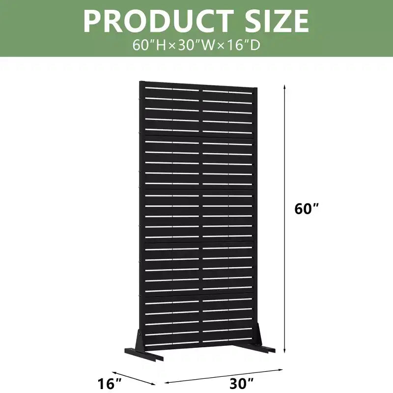 Panneaux de clôture de jardin en métal pour brise-vue extérieur, treillis autoportant pour patio, terrasse, jardin 72 x 35/70/94 po (L), 59 x 30/60 po (H x L)