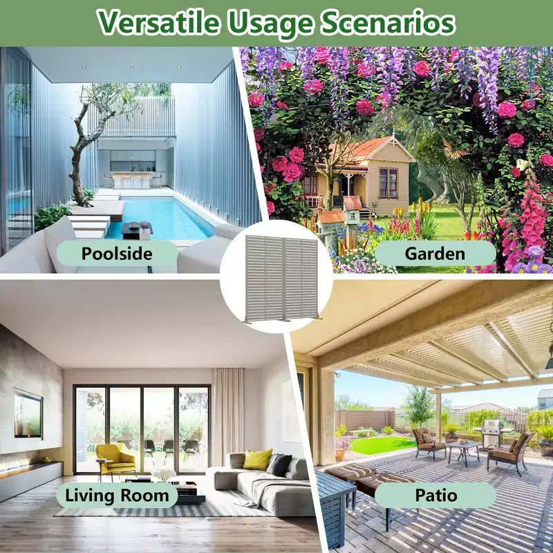Panneaux de clôture de jardin en métal pour brise-vue extérieur, treillis autoportant pour patio, terrasse, jardin 72 x 35/70/94 po (L), 59 x 30/60 po (H x L)