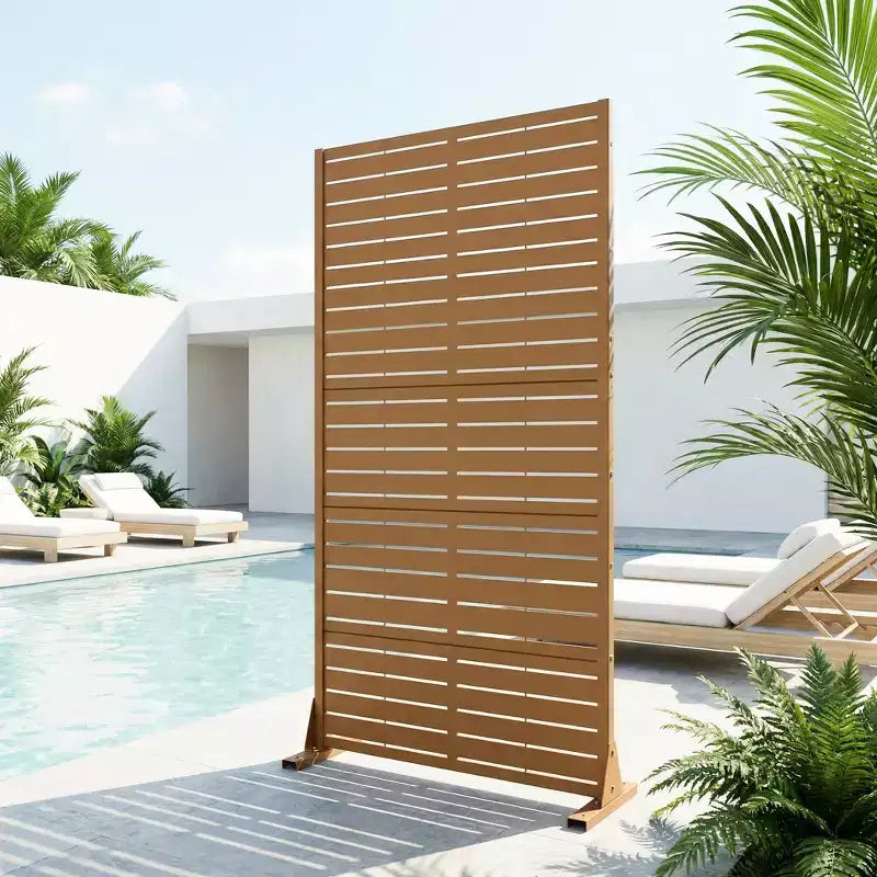 Panneaux de clôture de jardin en métal pour brise-vue extérieur, treillis autoportant pour patio, terrasse, jardin 72 x 35/70/94 po (L), 59 x 30/60 po (H x L)
