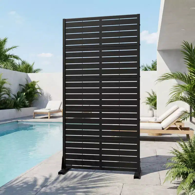 Dovelina Outdoor Metal Privacy Screen Garden Fence Panels Freestanding Trellis for Patio Deck Yard 72 x 35W/70W/94W, 59H x 30W/60W