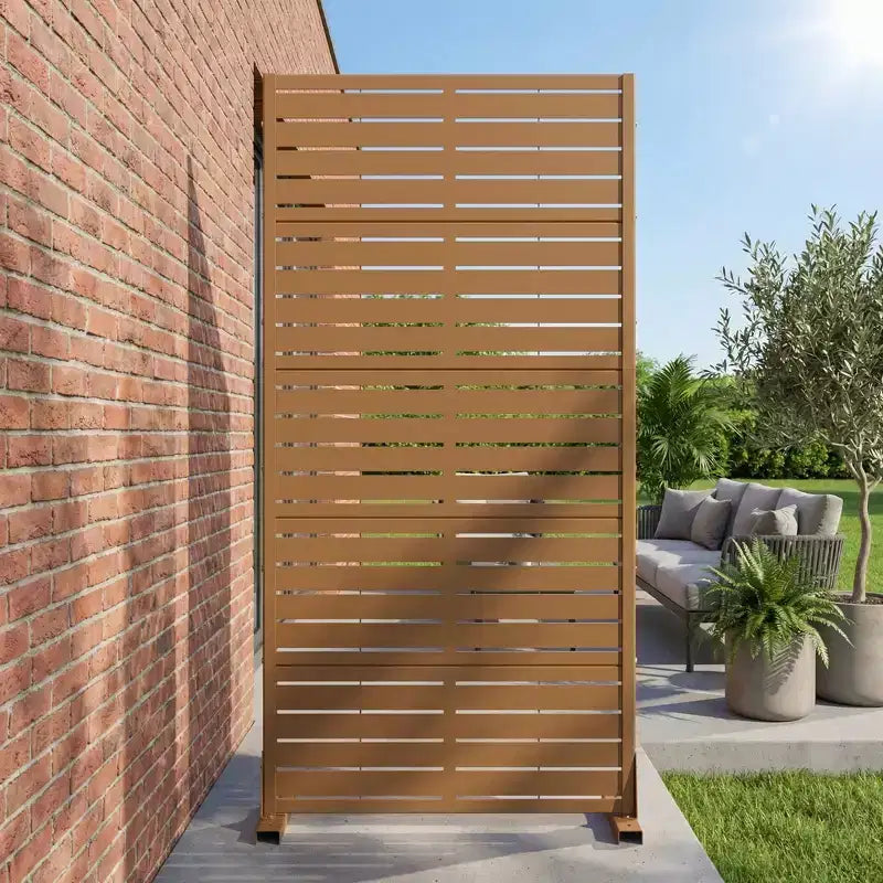 Panneaux de clôture de jardin en métal pour brise-vue extérieur, treillis autoportant pour patio, terrasse, jardin 72 x 35/70/94 po (L), 59 x 30/60 po (H x L)