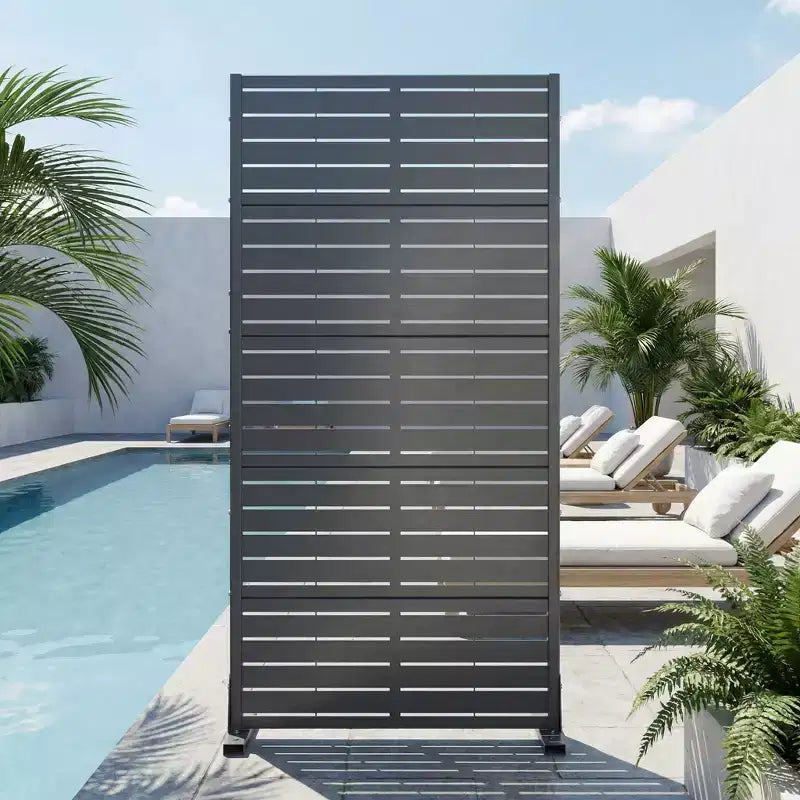 Panneaux de clôture de jardin en métal pour brise-vue extérieur, treillis autoportant pour patio, terrasse, jardin 72 x 35/70/94 po (L), 59 x 30/60 po (H x L)