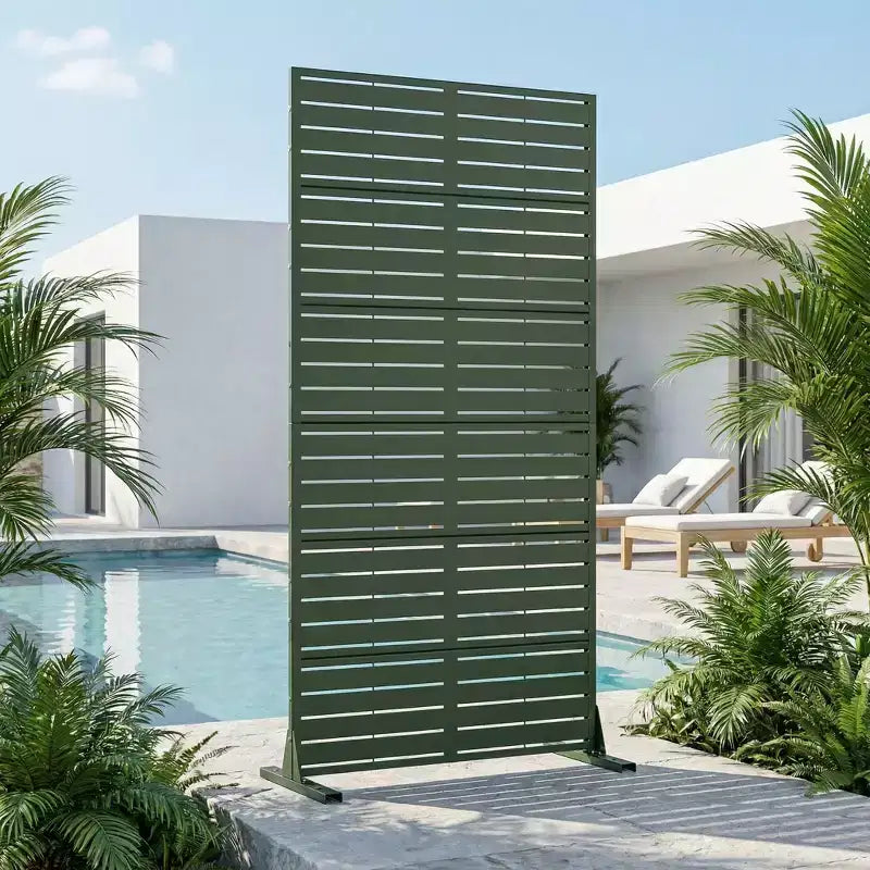 Panneaux de clôture de jardin en métal pour brise-vue extérieur, treillis autoportant pour patio, terrasse, jardin 72 x 35/70/94 po (L), 59 x 30/60 po (H x L)