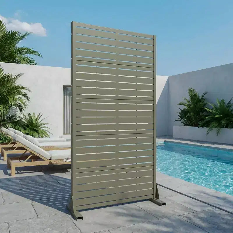 Panneaux de clôture de jardin en métal pour brise-vue extérieur, treillis autoportant pour patio, terrasse, jardin 72 x 35/70/94 po (L), 59 x 30/60 po (H x L)