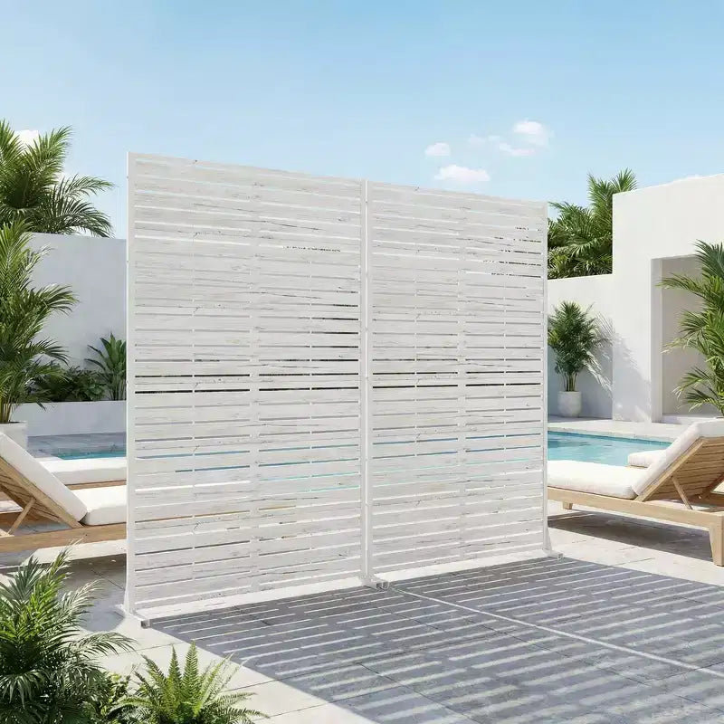 Panneaux de clôture de jardin en métal pour brise-vue extérieur, treillis autoportant pour patio, terrasse, jardin 72 x 35/70/94 po (L), 59 x 30/60 po (H x L)