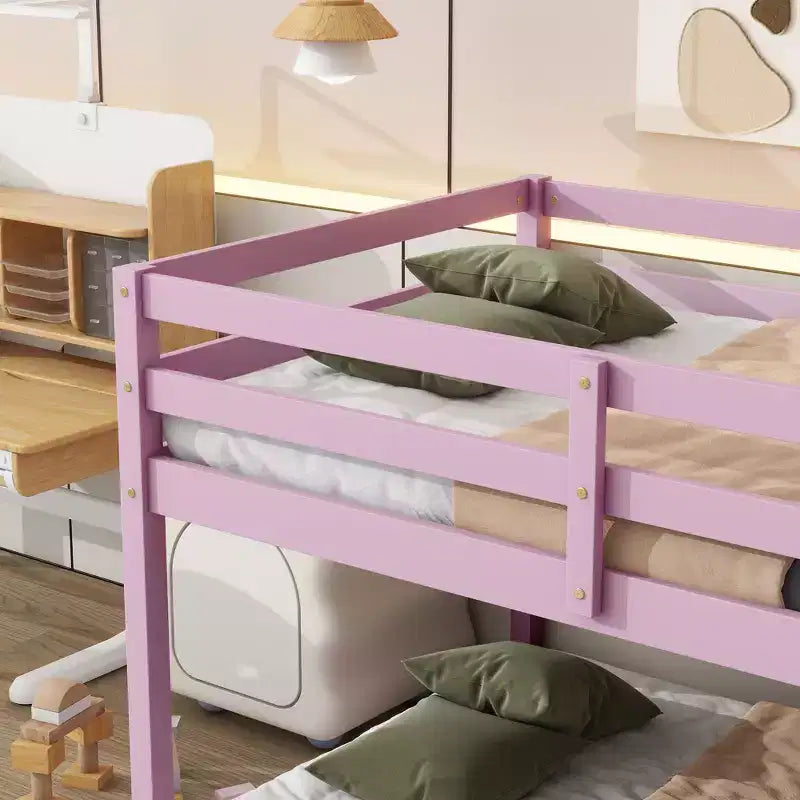 Lit mezzanine avec rangement sous le lit – gain de place – métal robuste