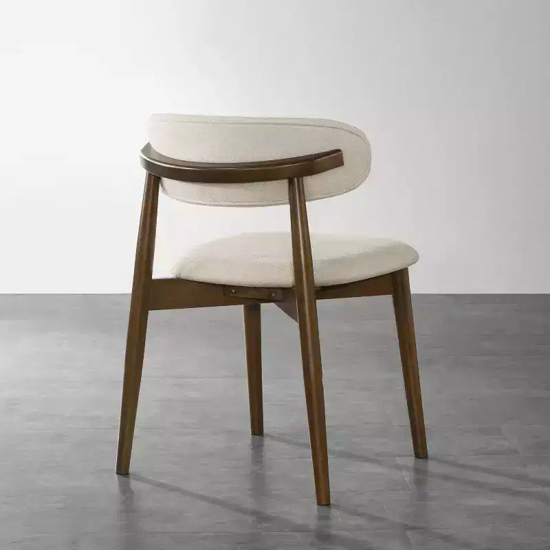 Chaises de salle à manger capitonnées, finition noyer