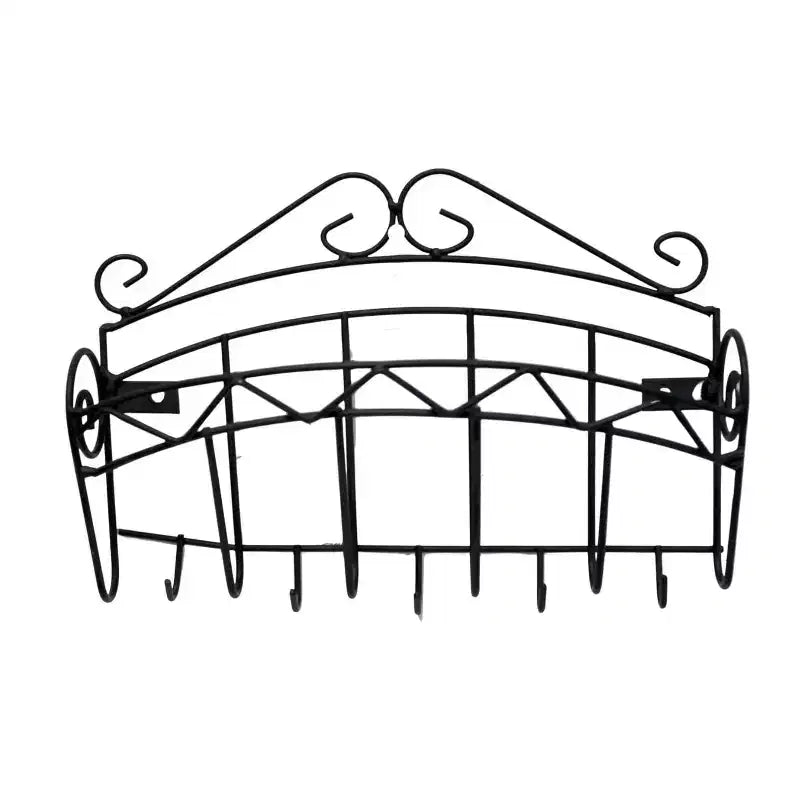 Home Collection Black Wrought Iron Wall Key Rack