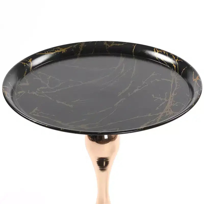 Table basse d'appoint ronde, Table sur pied moderne en métal, Table d'appoint minimaliste pour petits espaces,