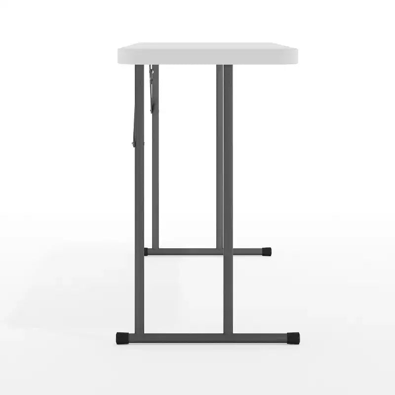 Emma and Oliver 5-Foot Rectangle Granite White Plastic Folding Training / Seminar Table