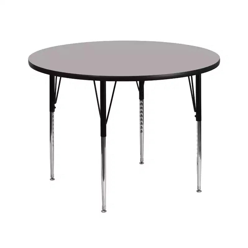 Emma and Oliver 42 Round HP Laminate Adjustable Activity Table