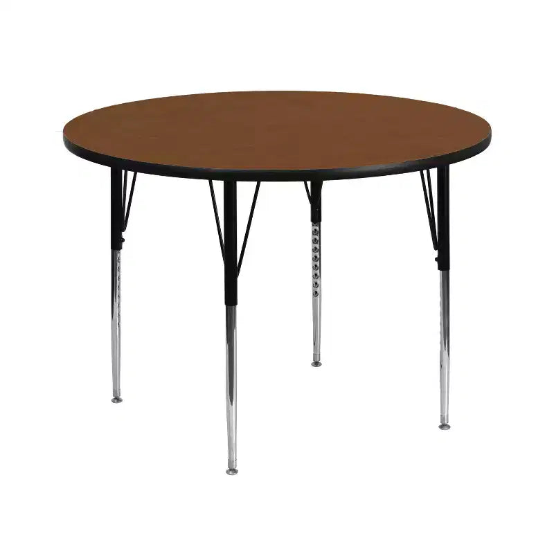 Emma and Oliver 42 Round HP Laminate Adjustable Activity Table