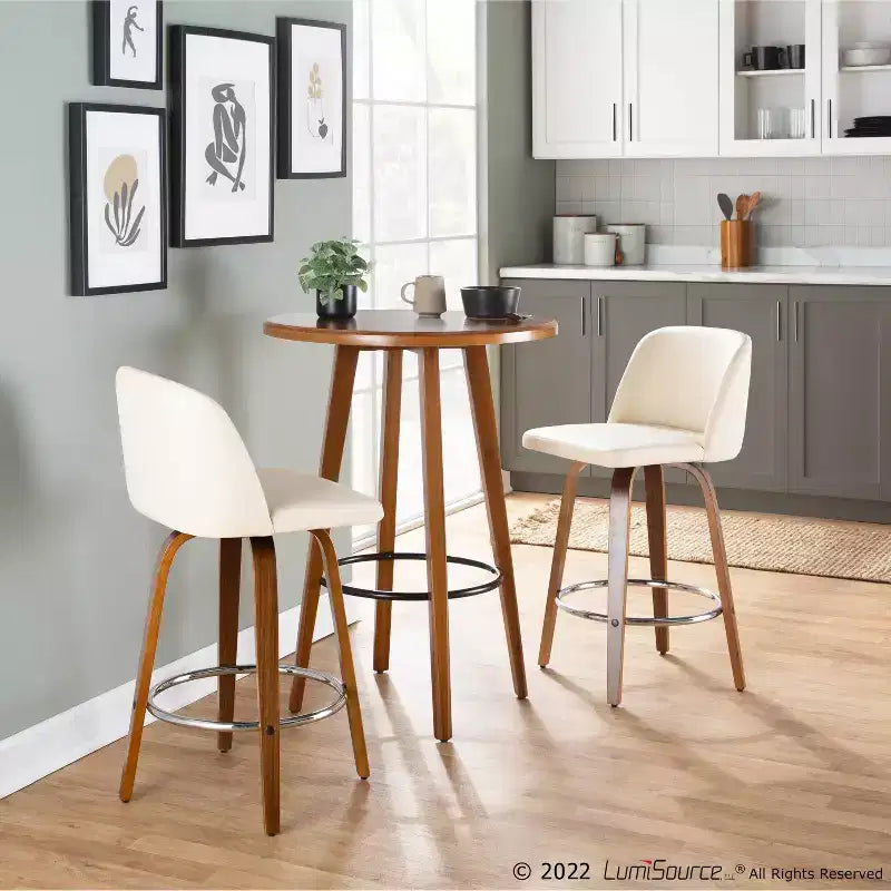 Set of 2 Toriano Square Height Barstools - LumiSource