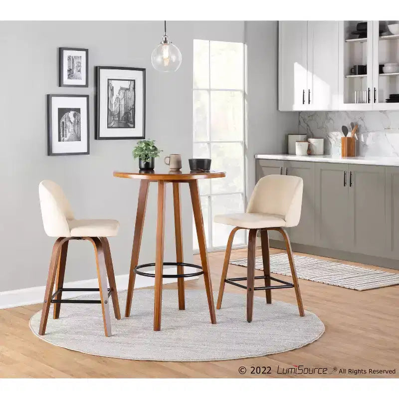 Set of 2 Toriano Square Height Barstools - LumiSource