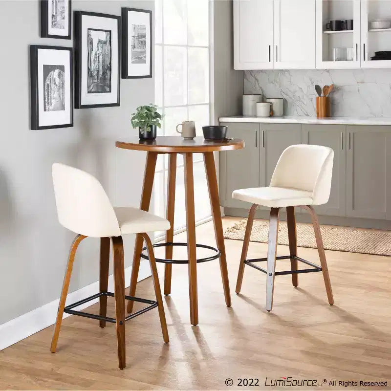 Set of 2 Toriano Square Height Barstools - LumiSource