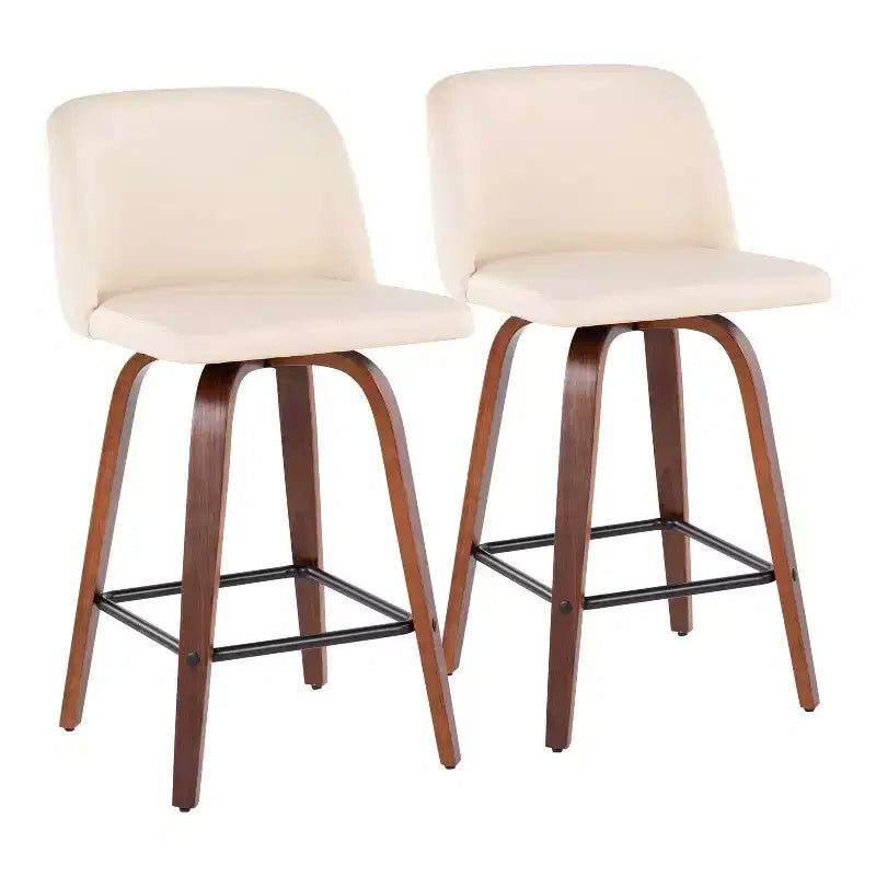 Set of 2 Toriano Square Height Barstools - LumiSource