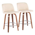 Set of 2 Toriano Square Height Barstools - LumiSource